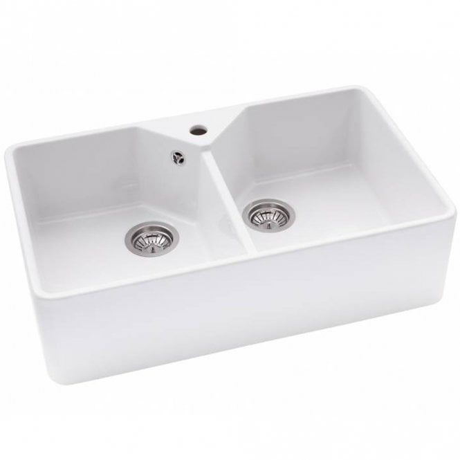 Abode Provincial Large 2 0 Bowl White Ceramic Belfast Kitchen Sink