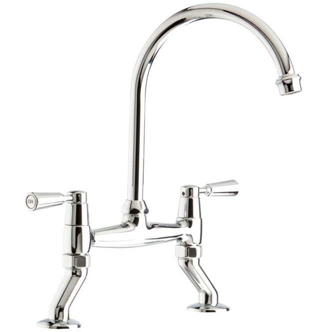 Cda Dual Lever Chrome Kitchen Sink Bridge Mixer Tap Tt56ch Kitchen