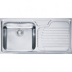 Franke Midas 1.5 Bowl Silk Stainless Steel Kitchen Sink & Waste MTX660 34 16