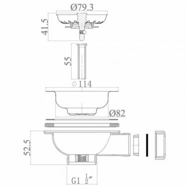 1.5 Bowl Plastic & Resin Kitchen Sink & Drainer White Reversible 1000mm x  500mm - Screwfix