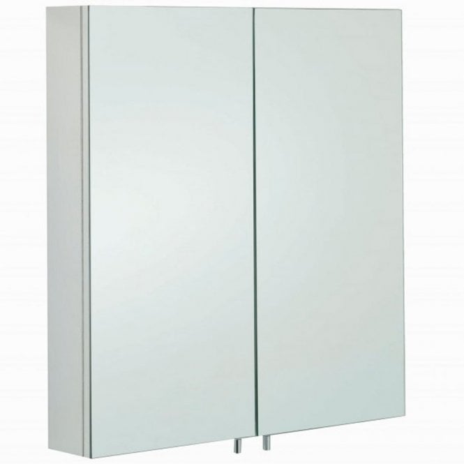 Rak Delta Stainless Steel Double Door Bathroom Mirror Cabinet 600x670mm 12sl801 Mirrors And