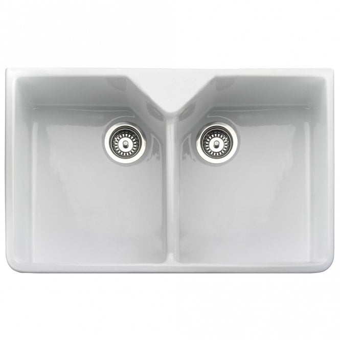 Rangemaster Classic Double Belfast 2 0 Bowl White Ceramic Kitchen Sink