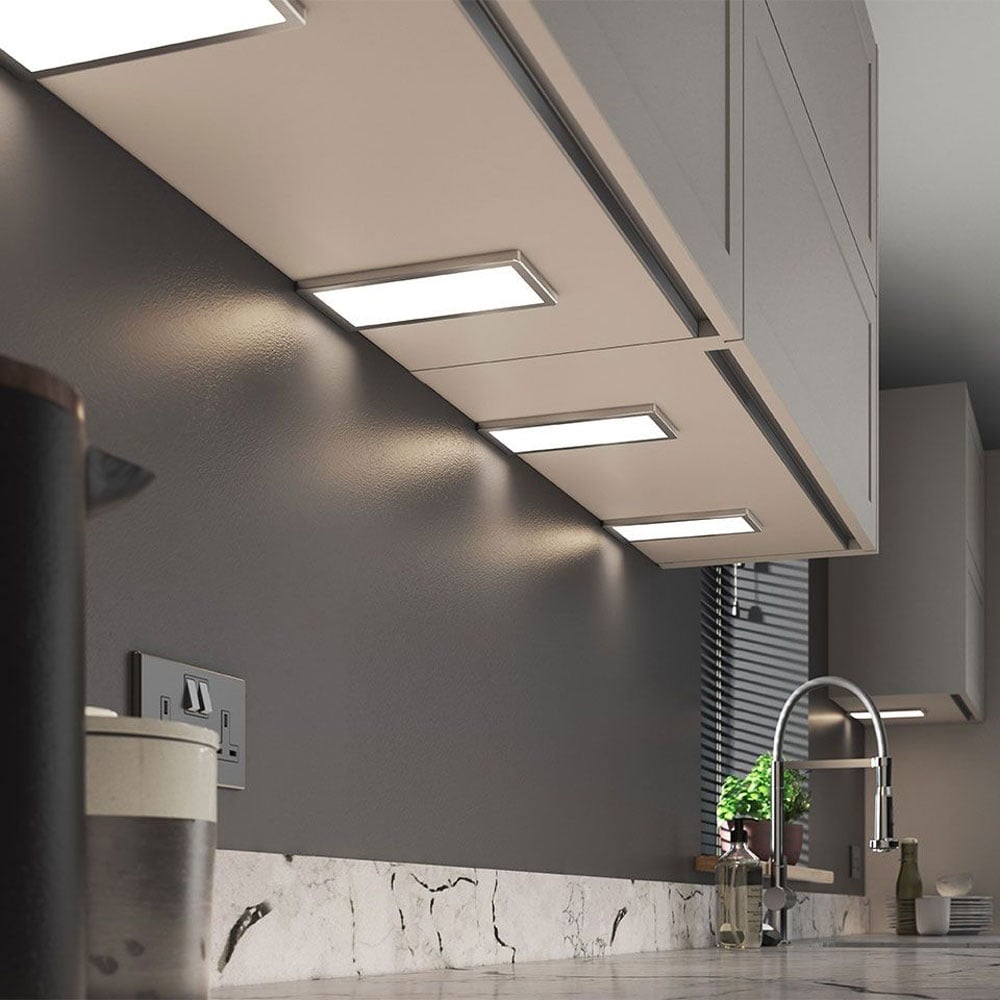 Sensio Neo Warm White Stainless Steel Under Cabinet Spot Lighting SE11590W0  - Cabinet Lighting from TAPS UK