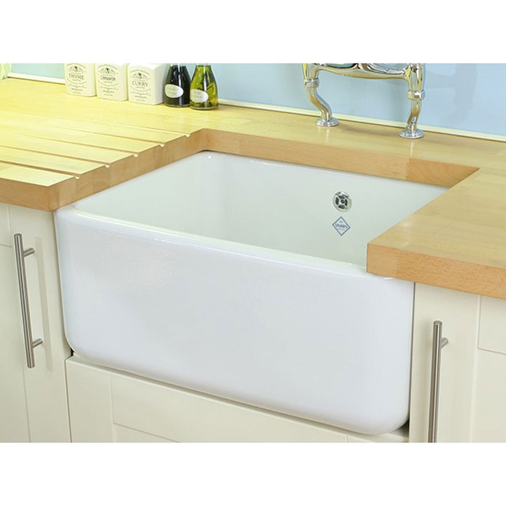 Shaws Classic Butler 800 1.0 Bowl White Ceramic Belfast Kitchen Sink ...