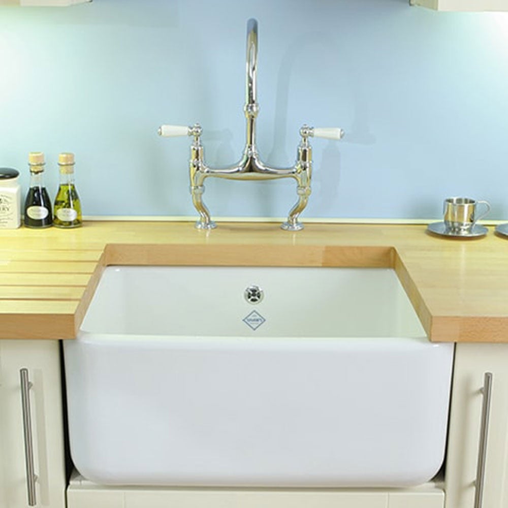 Shaws Classic Butler 800 1.0 Bowl White Ceramic Belfast Kitchen Sink ...