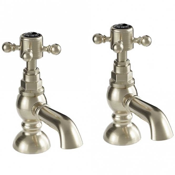 Vibrance Vogue Traditional Brushed Nickel Basin Taps